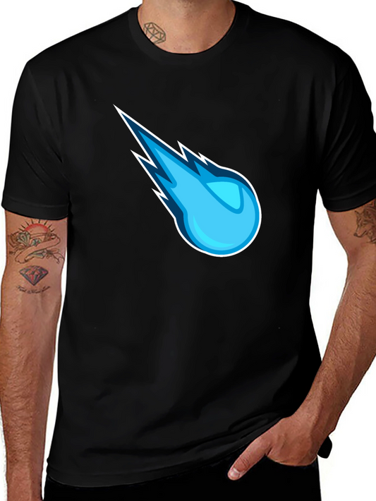 Blue Comet Graphic Black T-Shirt