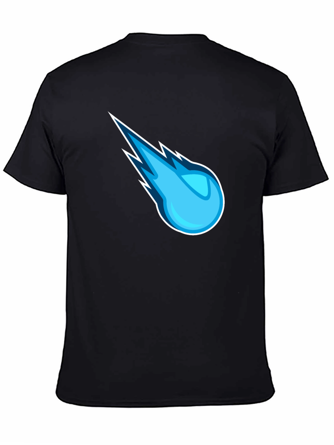 Blue Comet Graphic Black T-Shirt