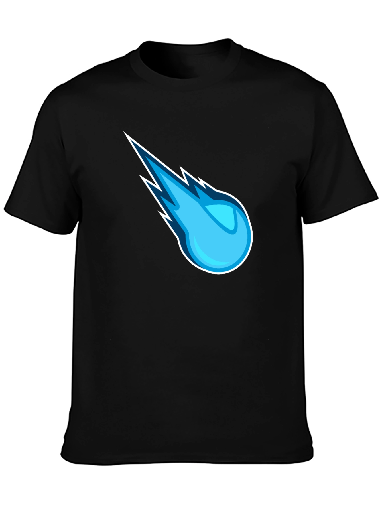 Blue Comet Graphic Black T-Shirt