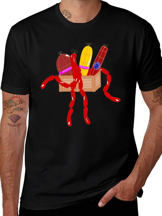 Humorous Sausage Graphic T-Shirt