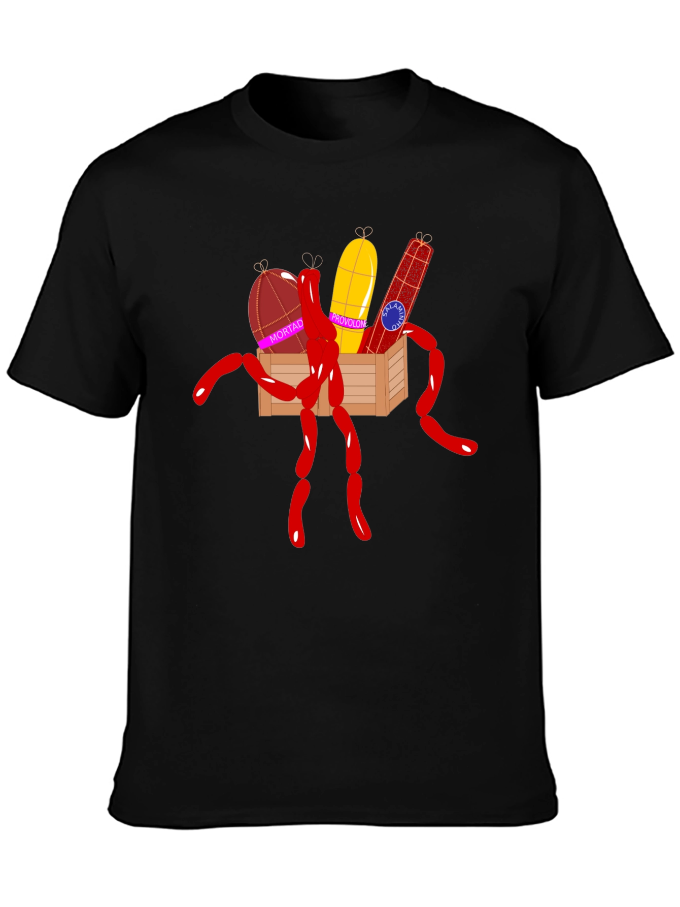 Humorous Sausage Graphic T-Shirt