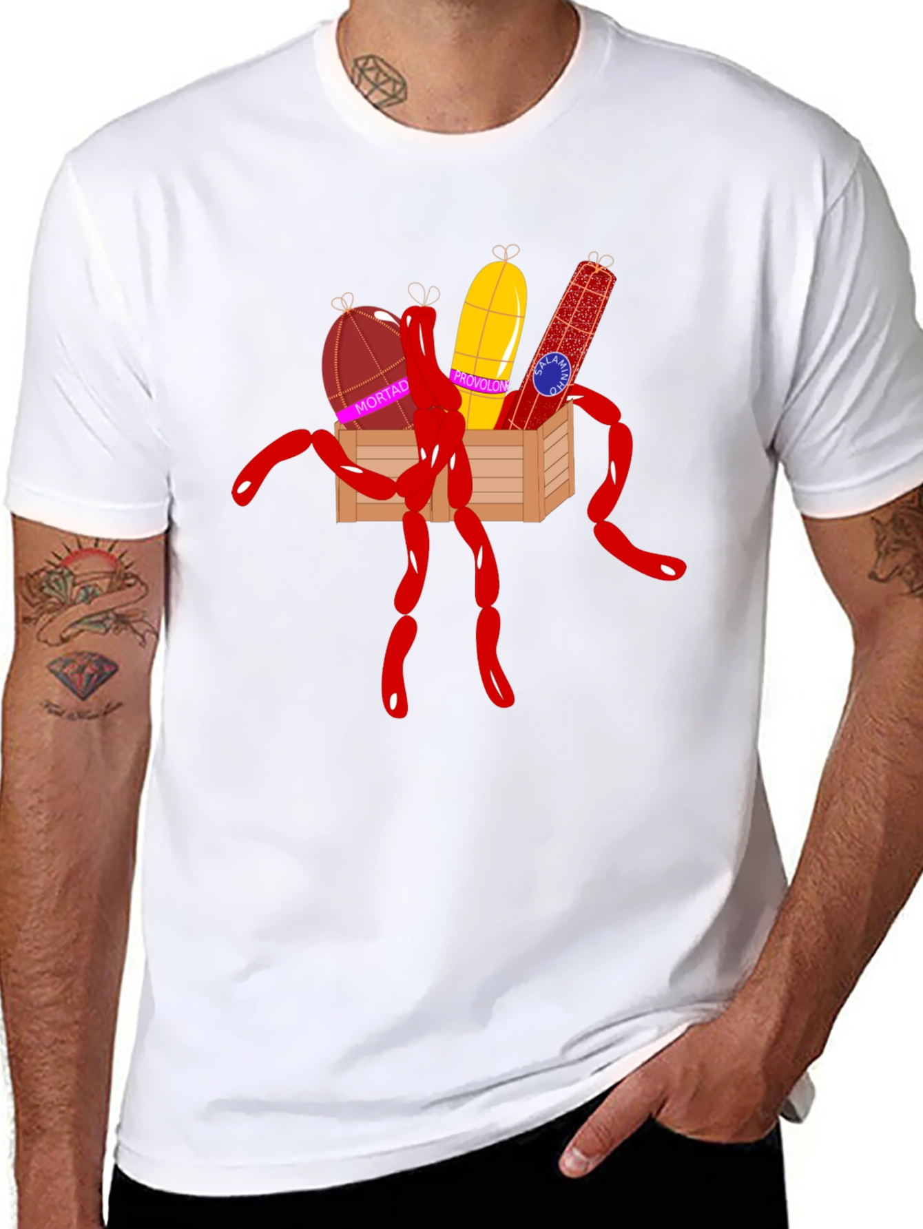 Humorous Sausage Graphic T-Shirt