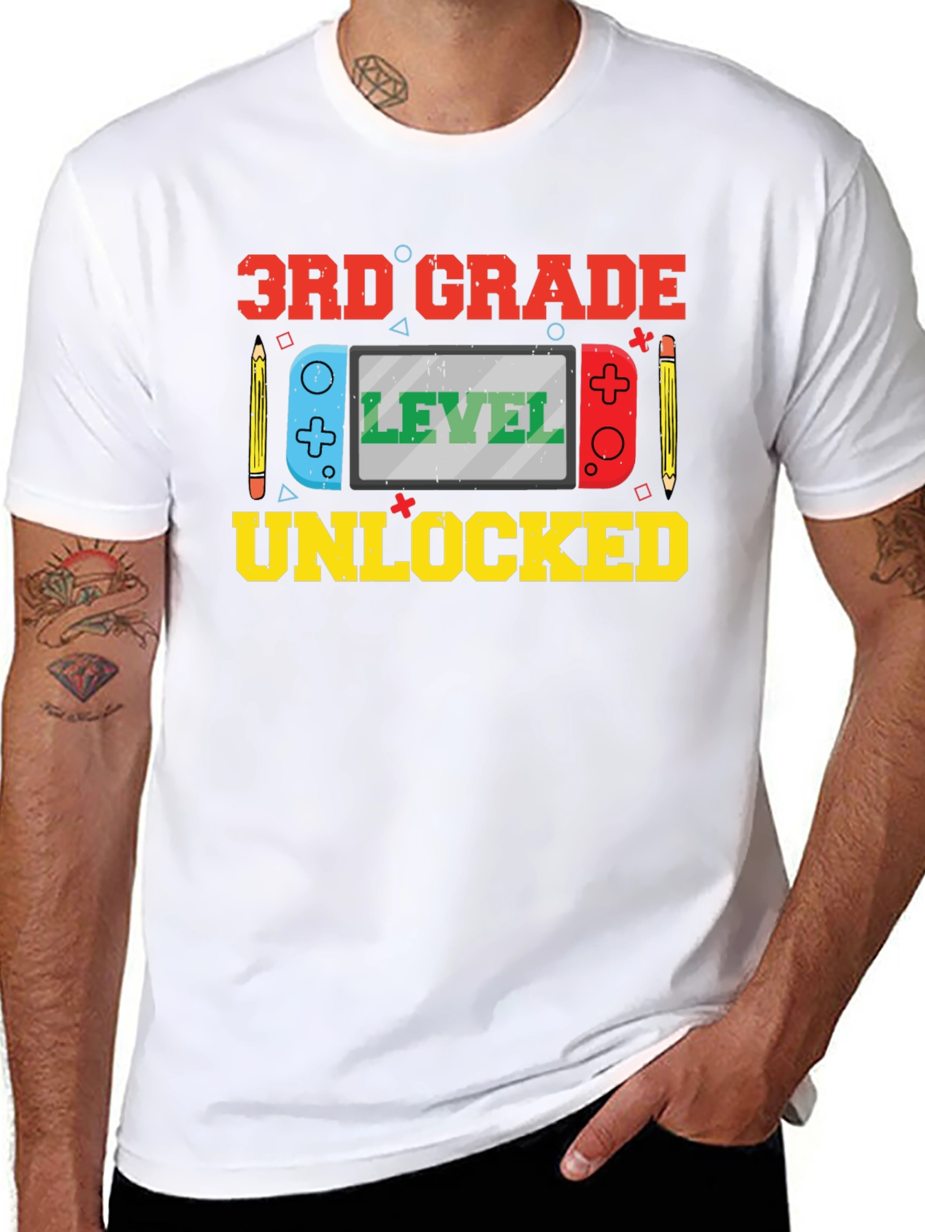3rd Grade Level Unlocked Black T-Shirt