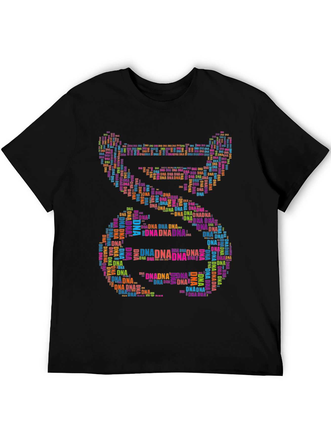 DNA Graphic Print Black T-Shirt