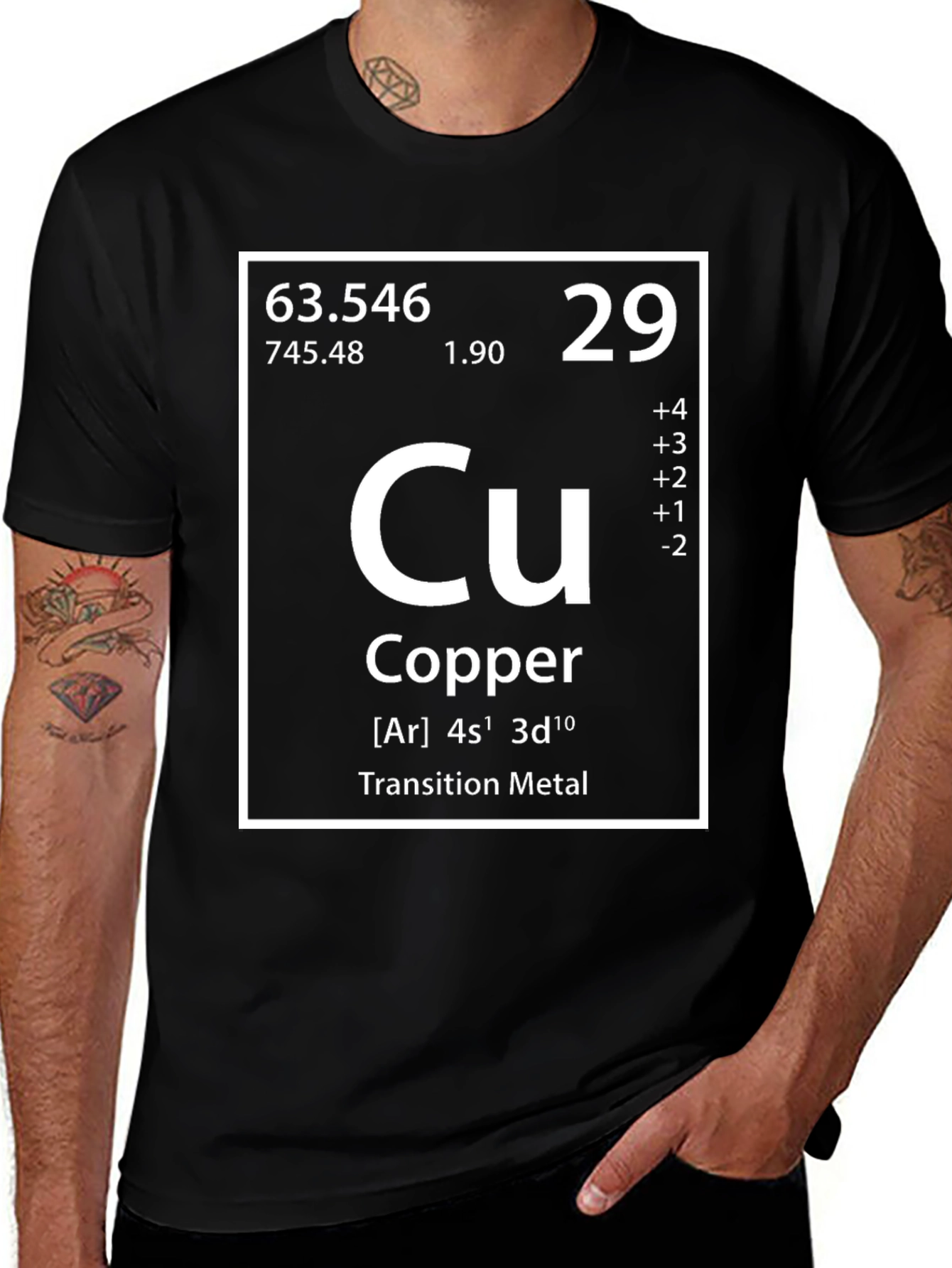 Copper Element Periodic Table Graphic T-Shirt