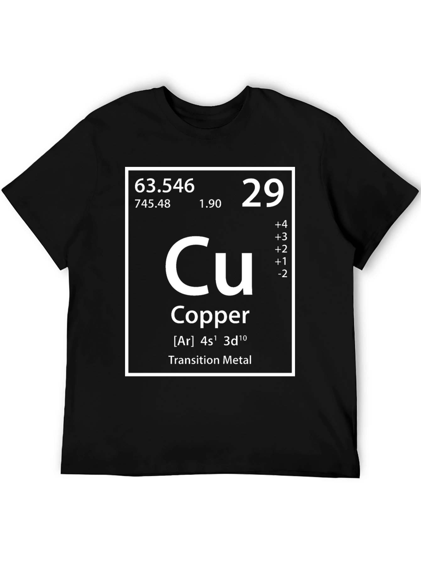 Copper Element Periodic Table Graphic T-Shirt