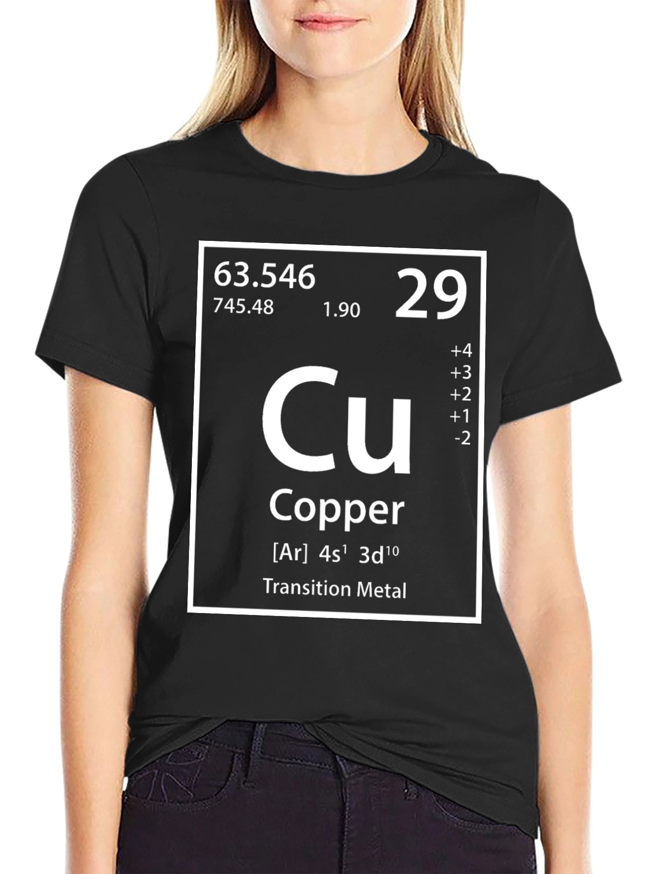 Copper Element Periodic Table Graphic T-Shirt