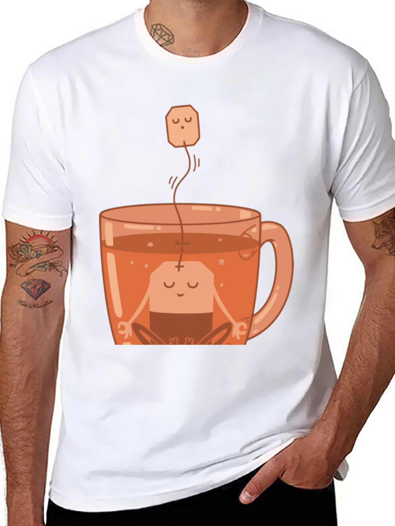 Zen Tea Shirt: Meditating Tea Bag in Cup