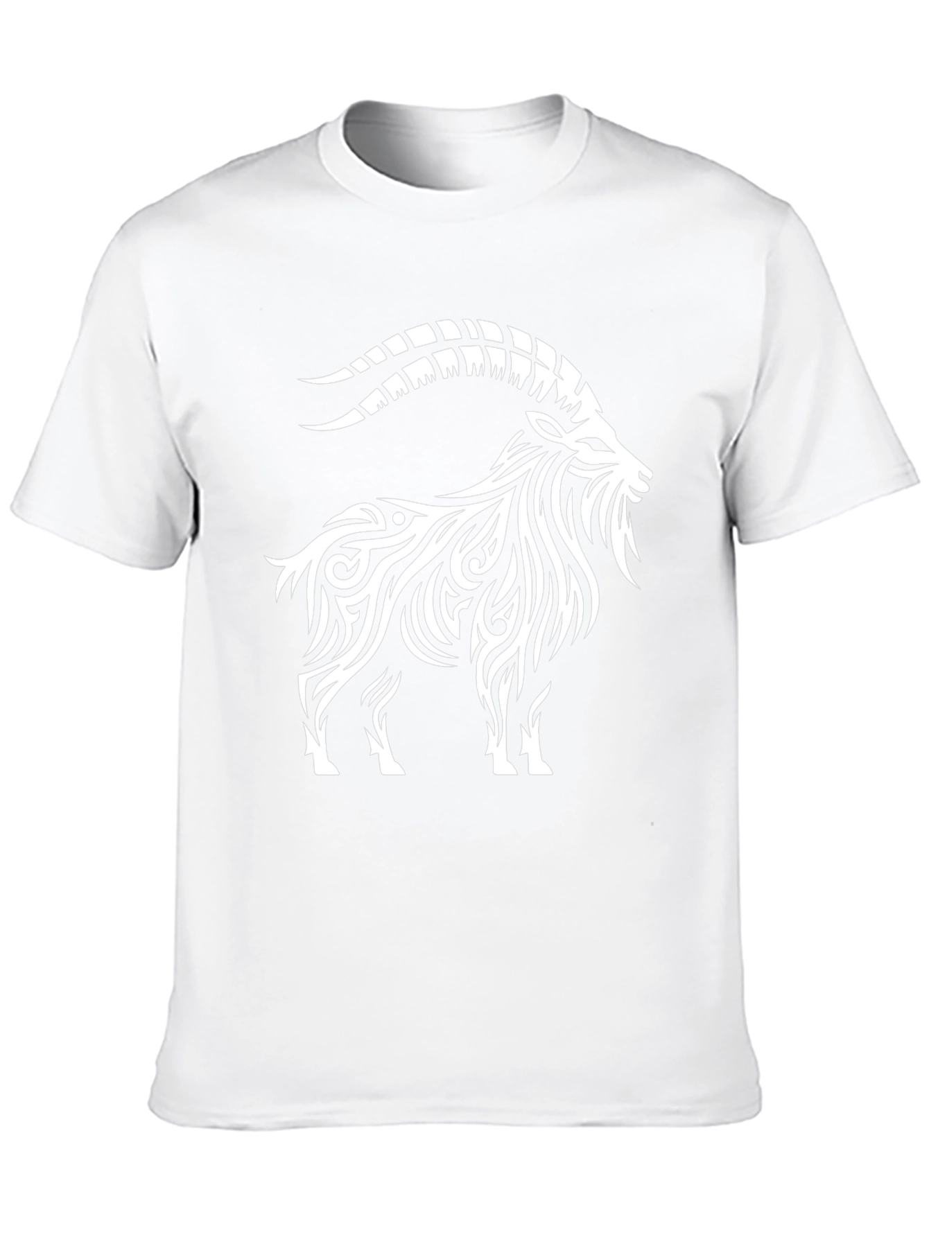 Capricorn Tribal Art Black T-Shirt