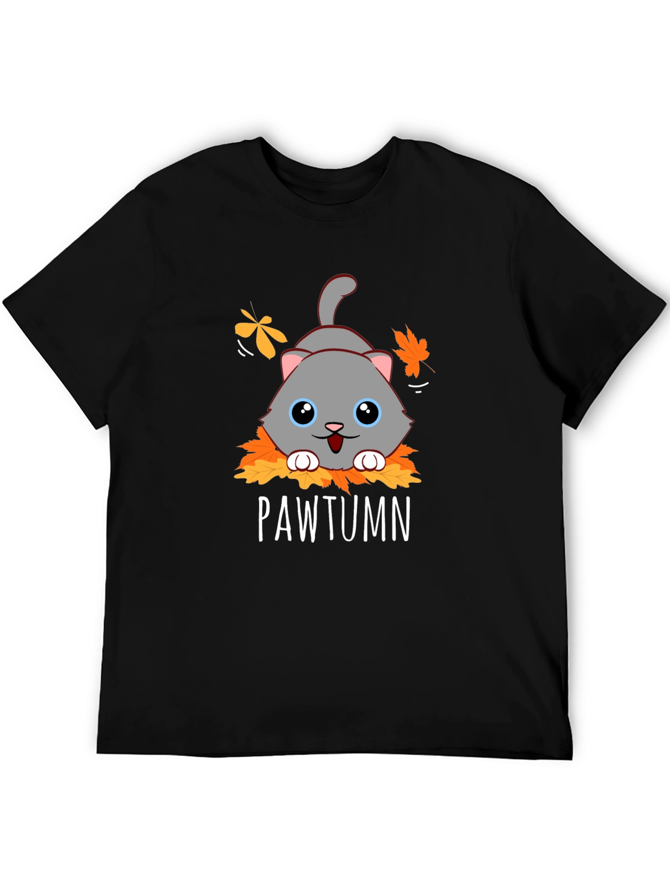 Pawtumn Cat Graphic T-Shirt