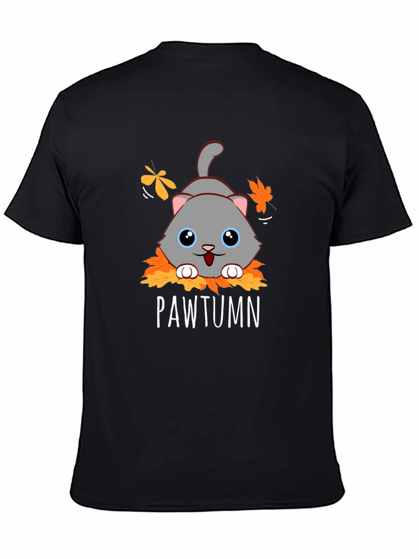 Pawtumn Cat Graphic T-Shirt