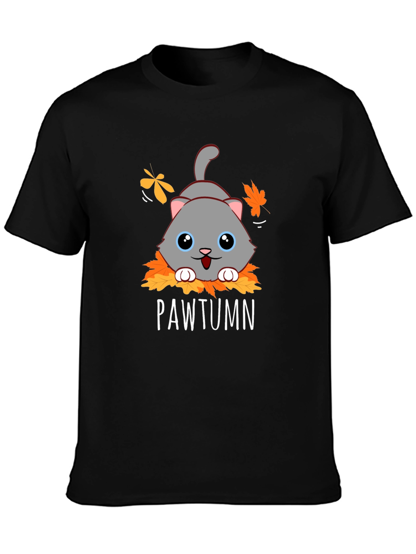 Pawtumn Cat Graphic T-Shirt