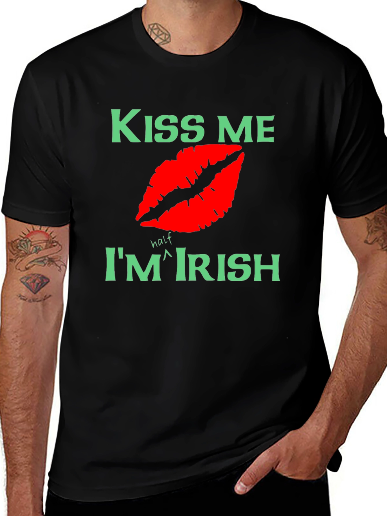 Kiss Me Im Half Irish St. Patricks Day Tee