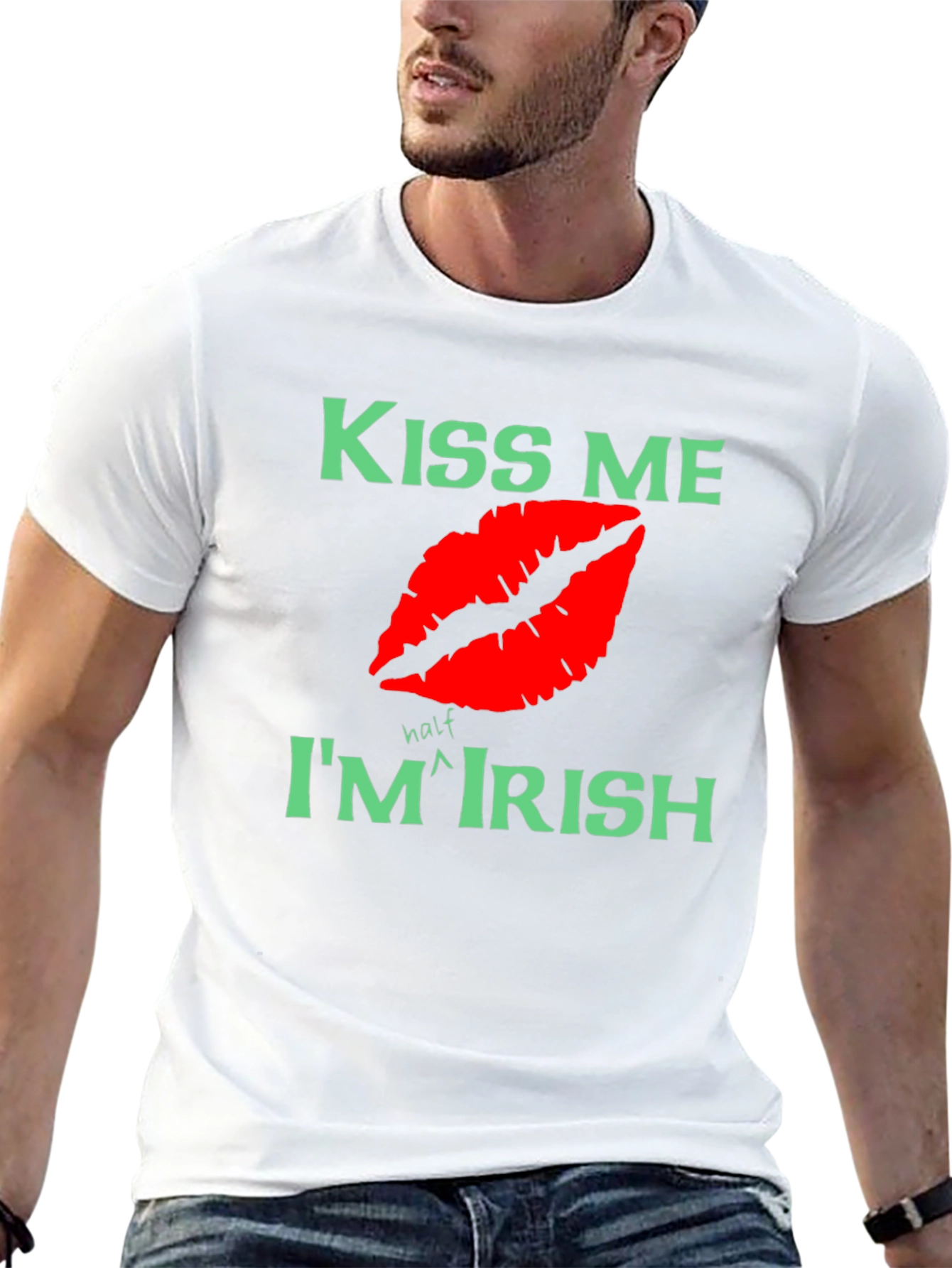 Kiss Me Im Half Irish St. Patricks Day Tee