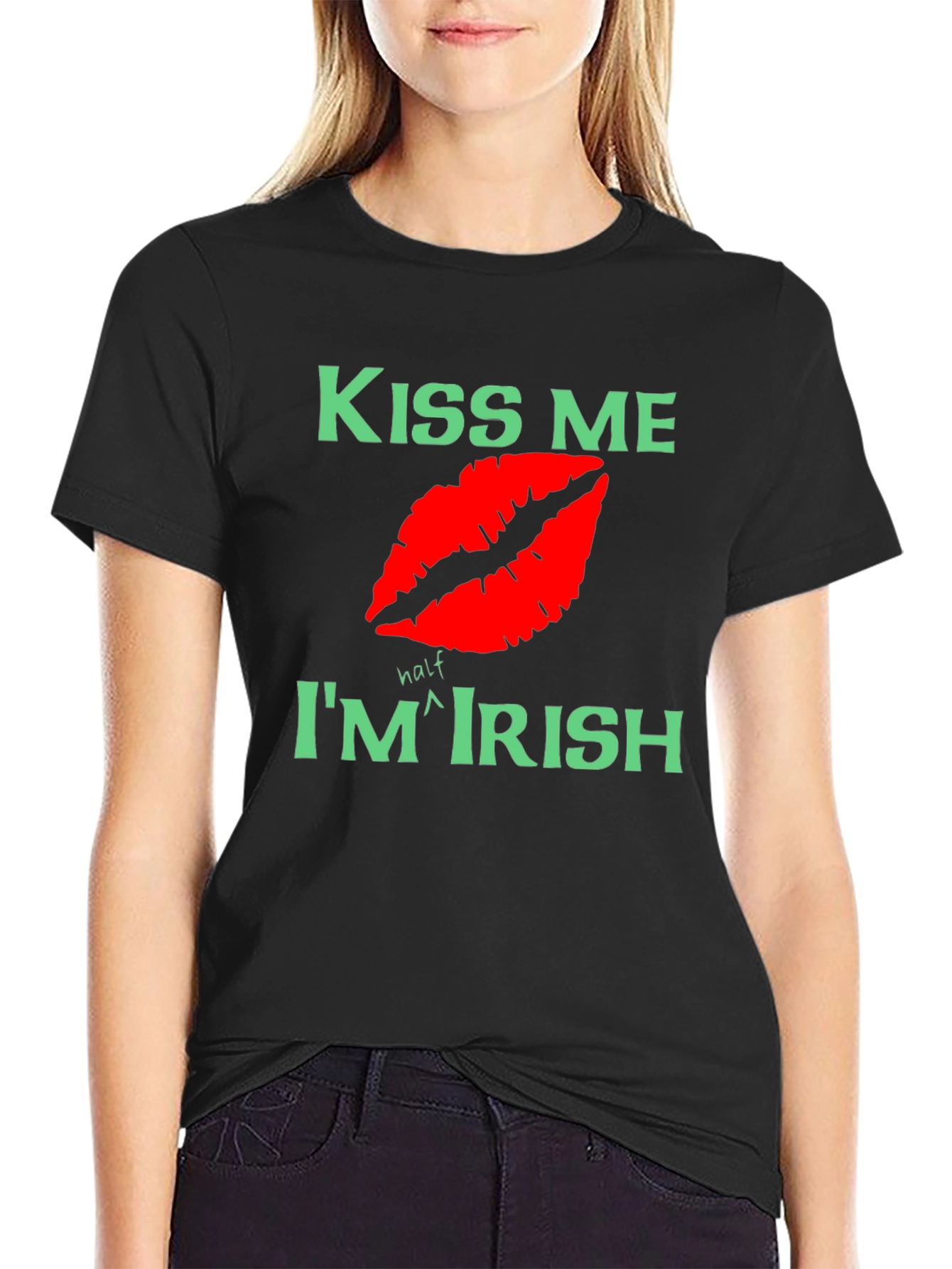 Kiss Me Im Half Irish St. Patricks Day Tee
