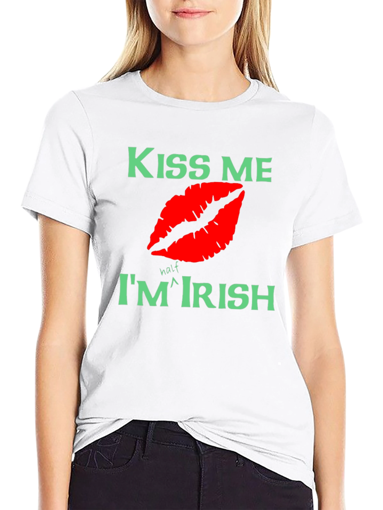Kiss Me Im Half Irish St. Patricks Day Tee
