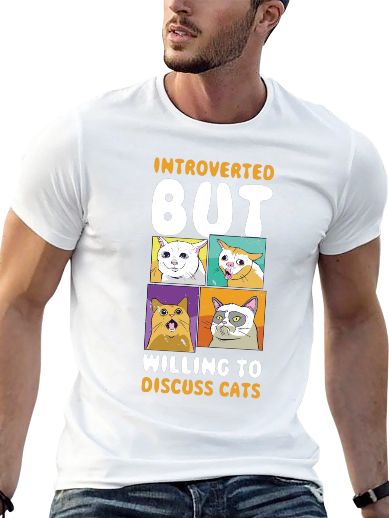 Introverted But Willing to Discuss Cats T-Shirt
