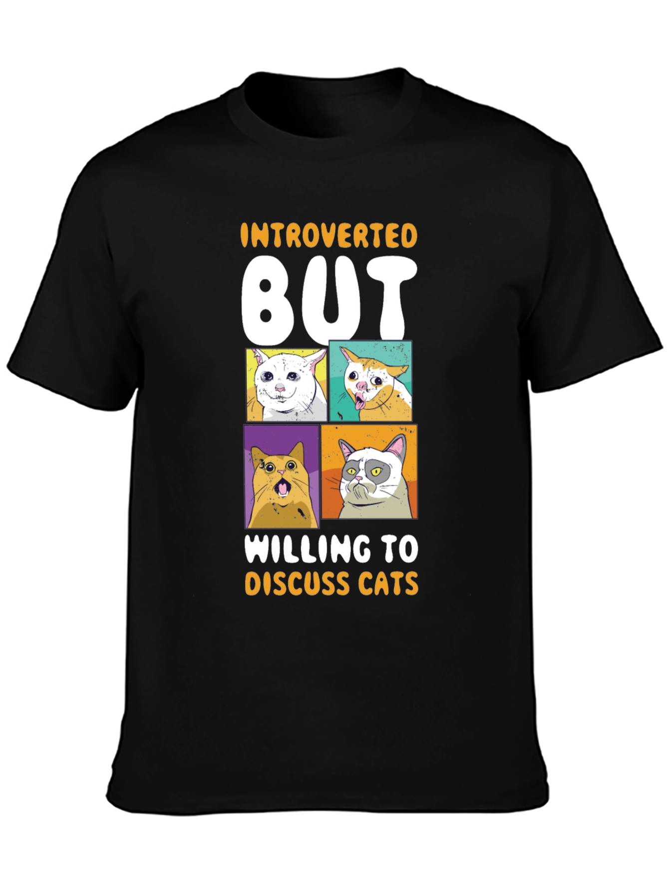 Introverted But Willing to Discuss Cats T-Shirt