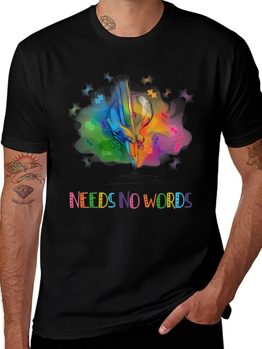 Autism Awareness Graphic Tee - Needs No Words