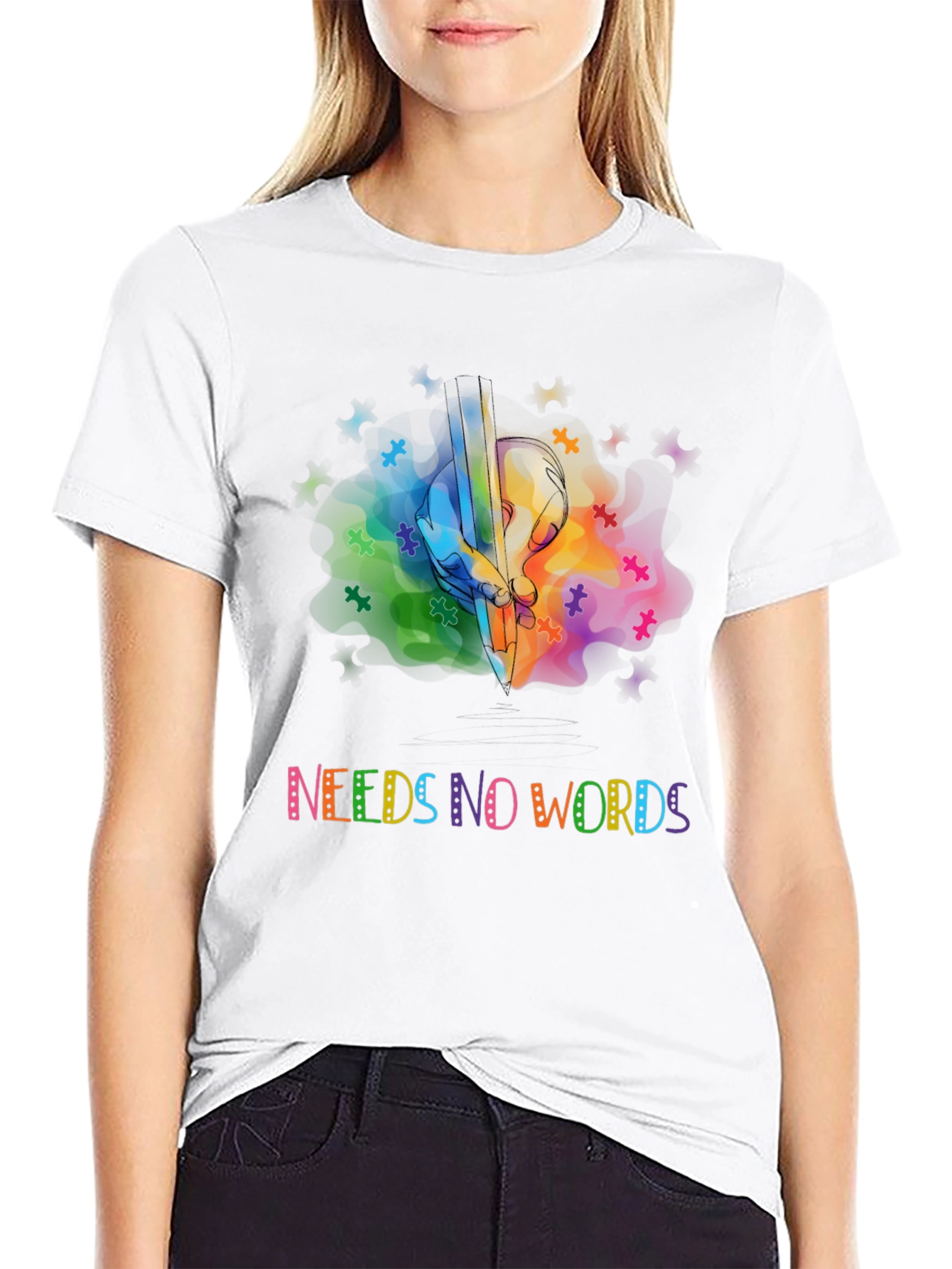 Autism Awareness Graphic Tee - Needs No Words