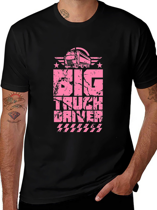 Big Truck Driver Black T-Shirt