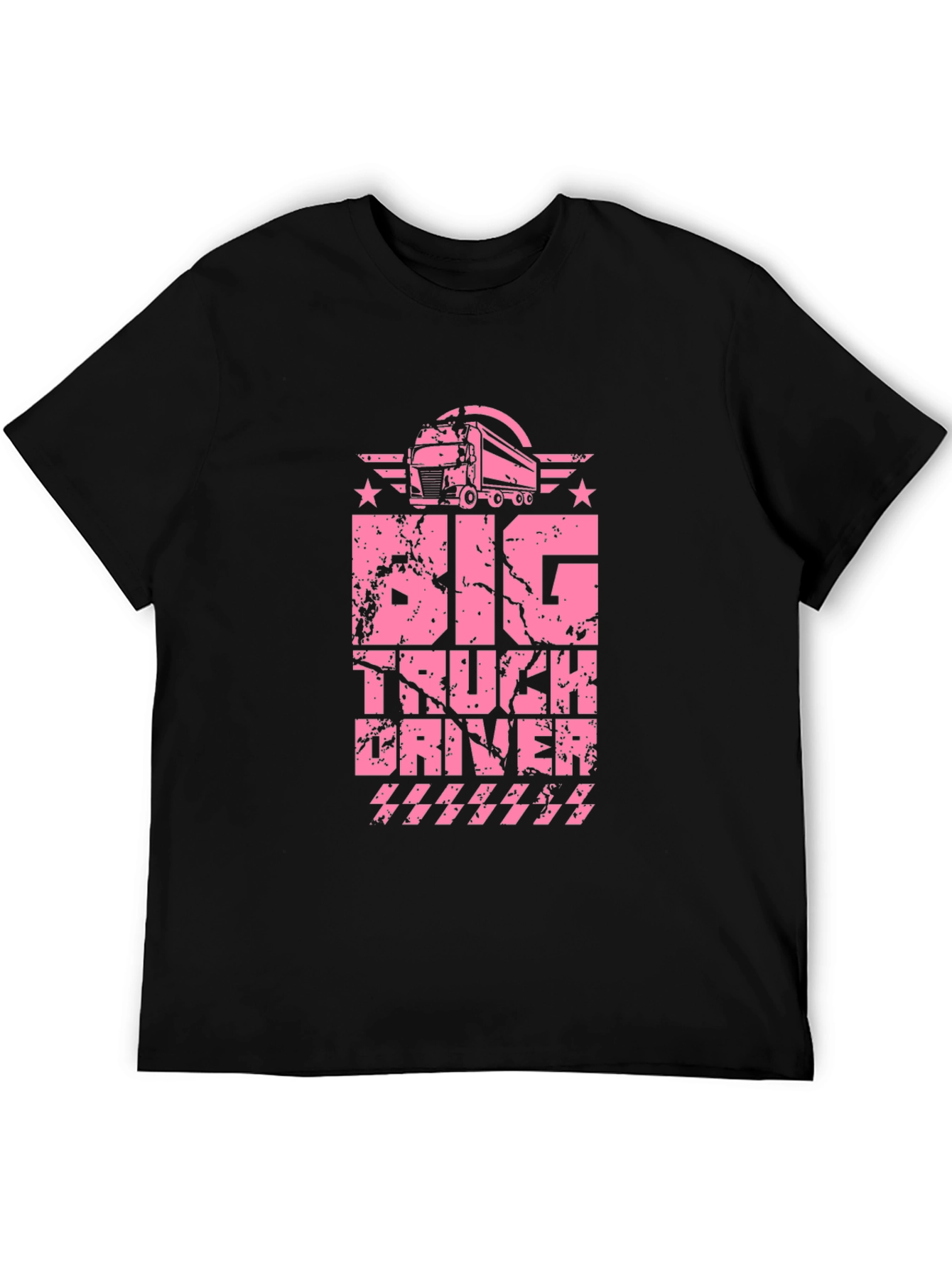 Big Truck Driver Black T-Shirt