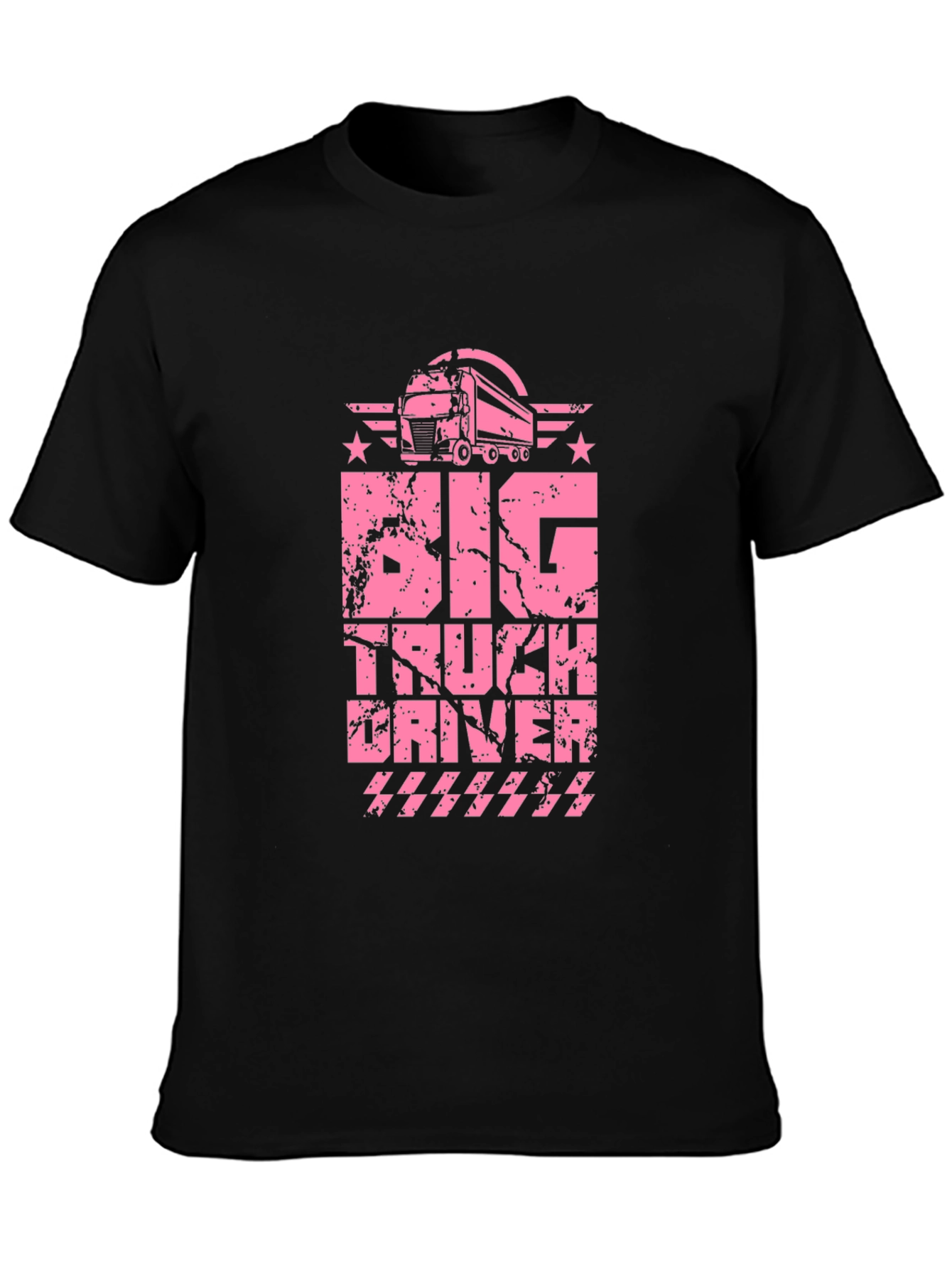 Big Truck Driver Black T-Shirt