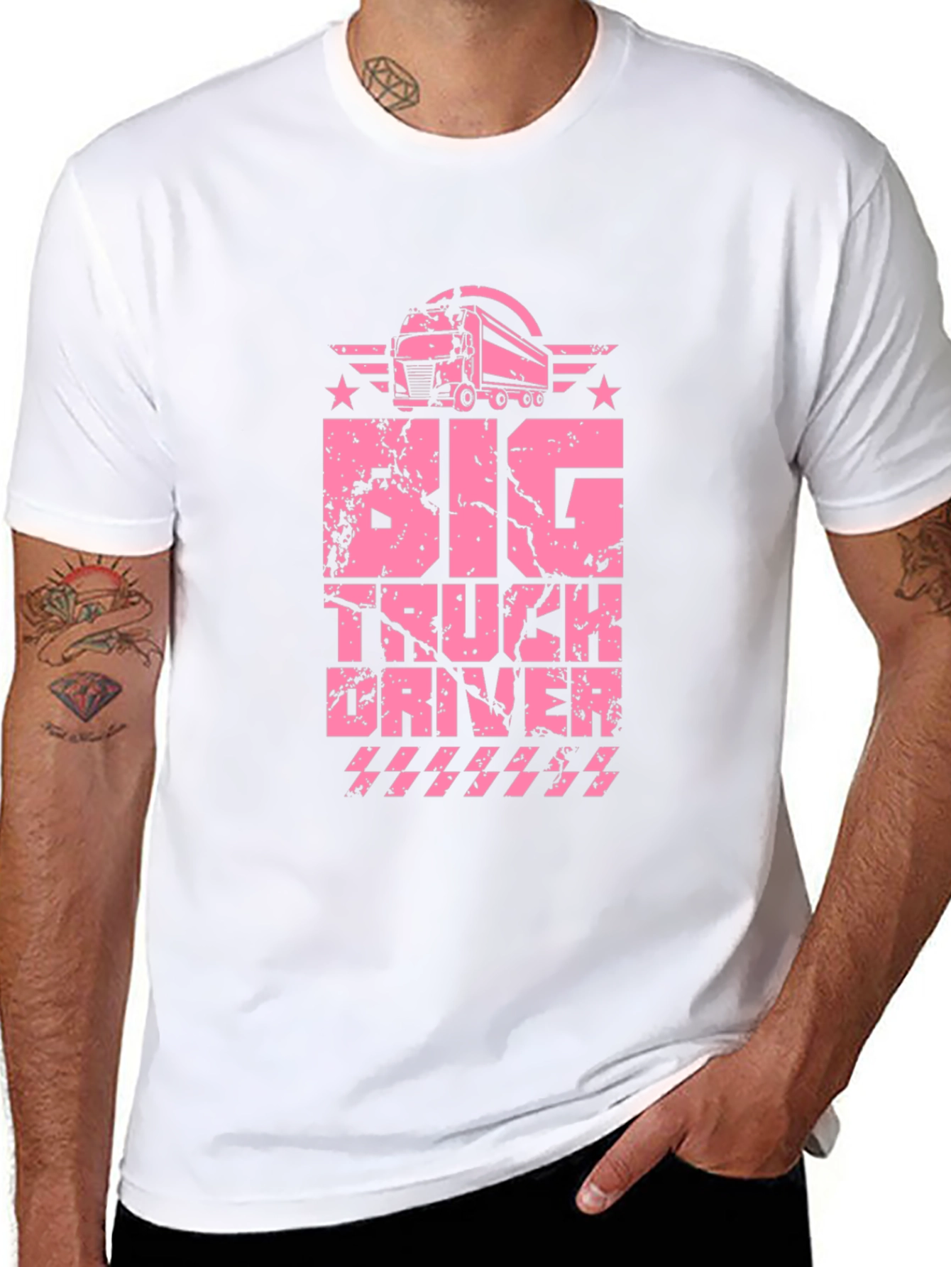 Big Truck Driver Black T-Shirt