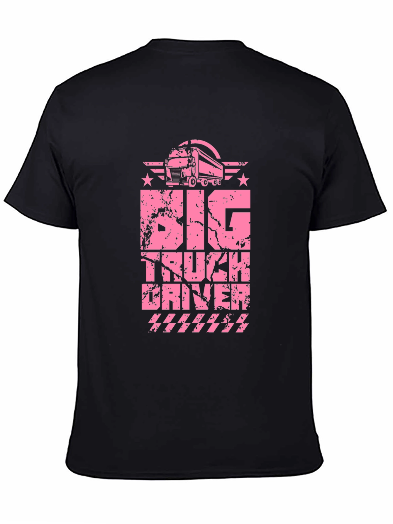 Big Truck Driver Black T-Shirt