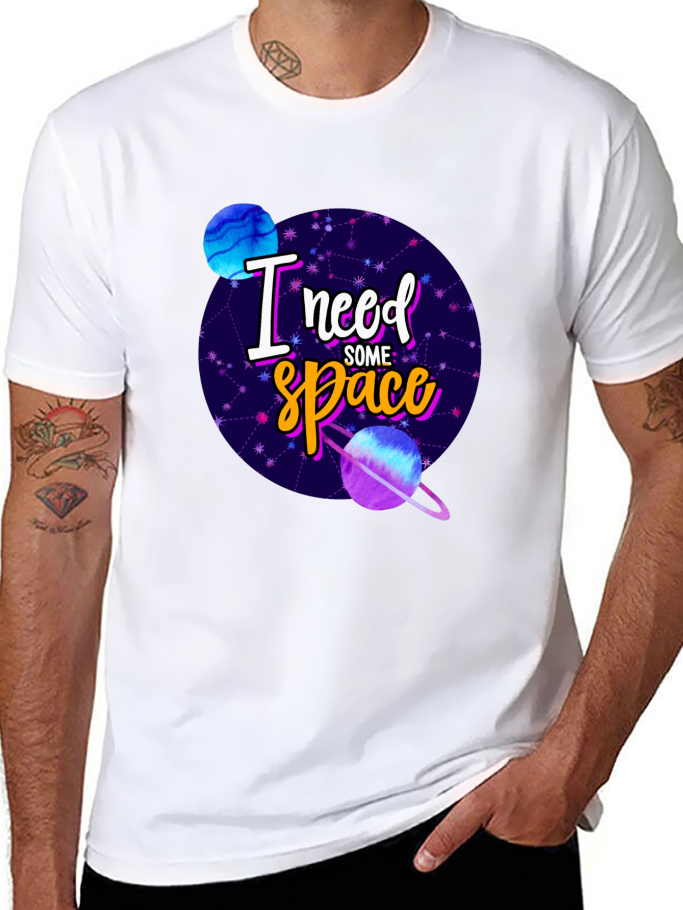 I Need Some Space Graphic Tee - Black