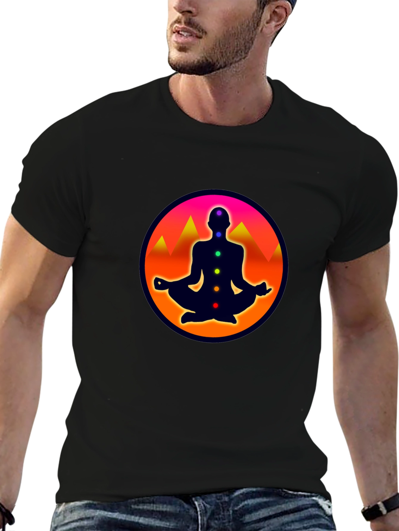 Chakra Meditation T-Shirt - Spiritual Zen Tee