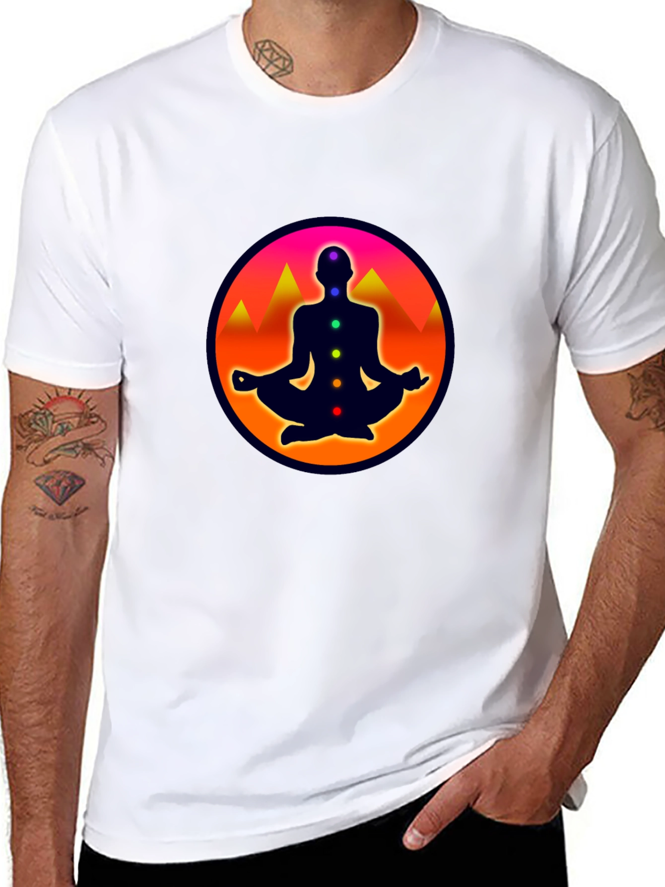 Chakra Meditation T-Shirt - Spiritual Zen Tee