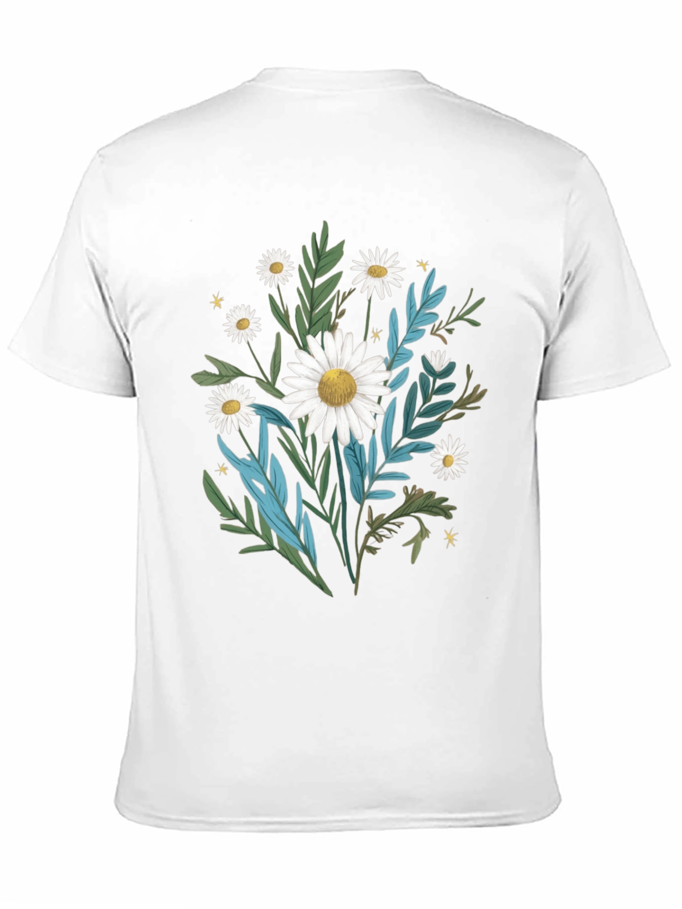 Daisy Floral Graphic Black T-Shirt