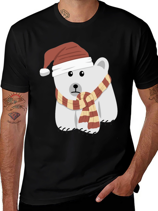 Festive Polar Bear T-Shirt - Holiday Cheer