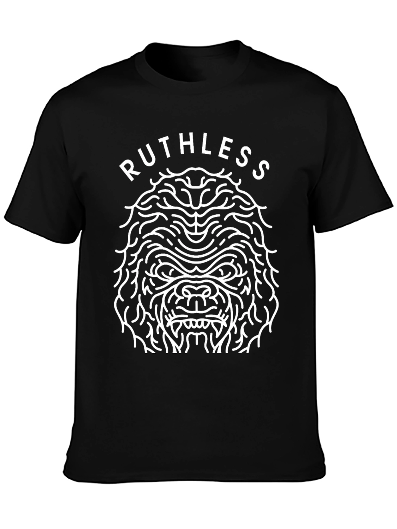 Ruthless Gorilla Graphic T-Shirt - Black