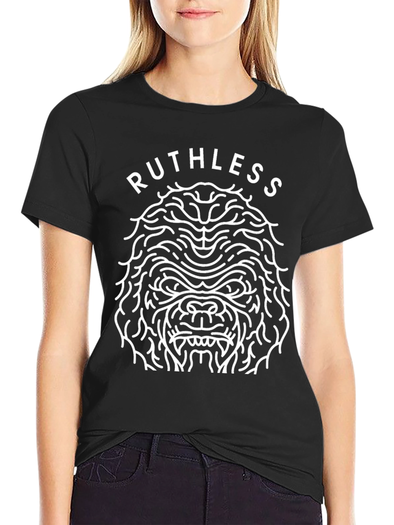 Ruthless Gorilla Graphic T-Shirt - Black
