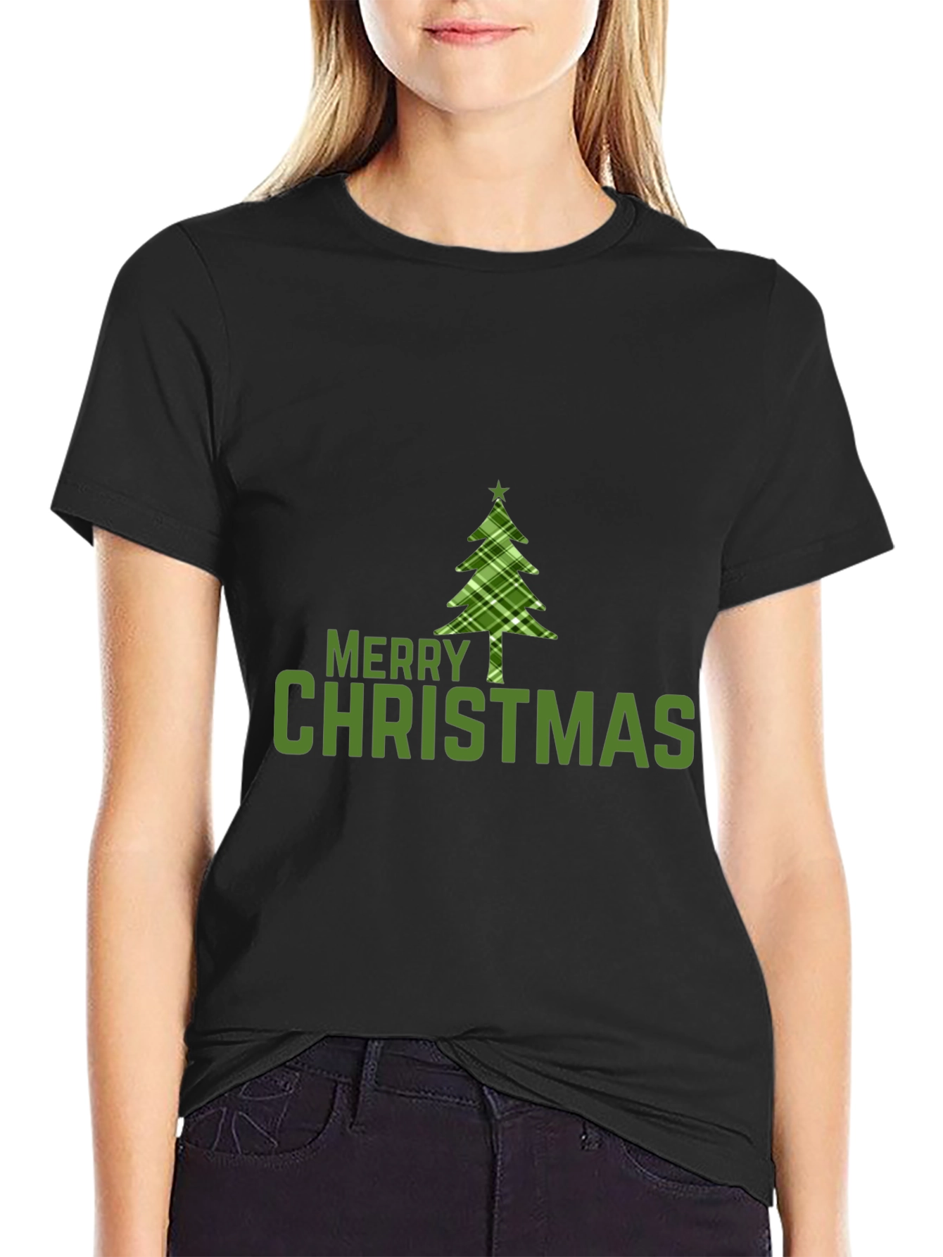 Merry Christmas Tree Graphic Tee