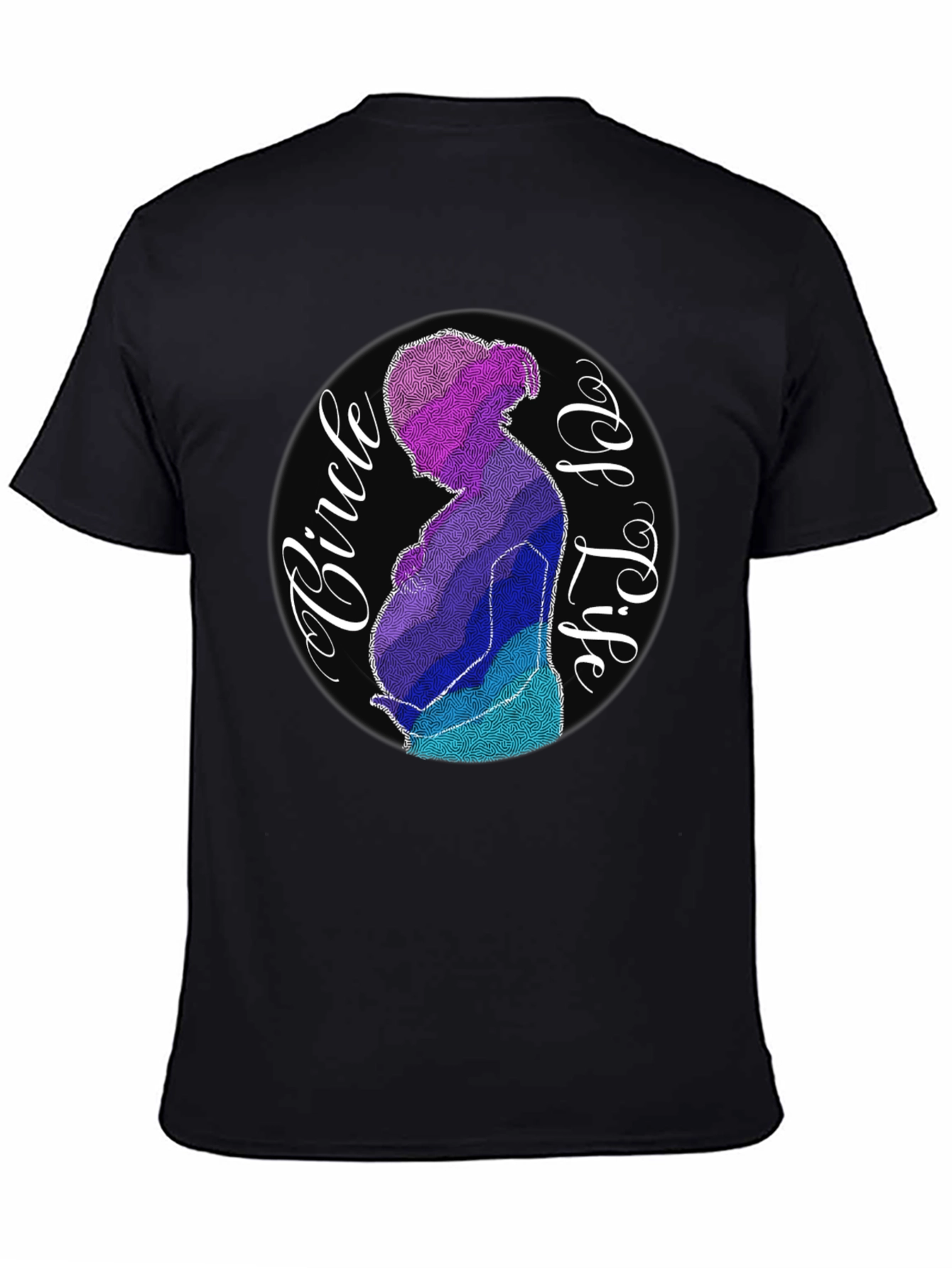 Circle of Life Pregnancy Graphic Tee - Black