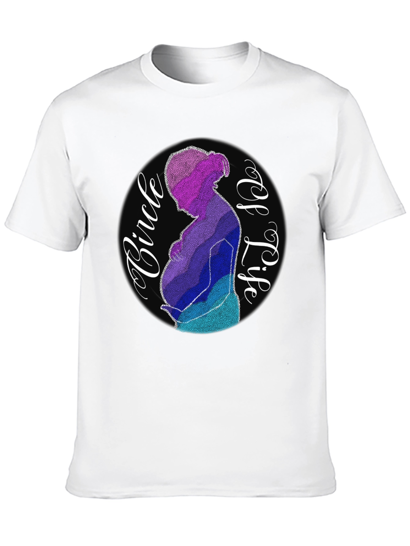 Circle of Life Pregnancy Graphic Tee - Black