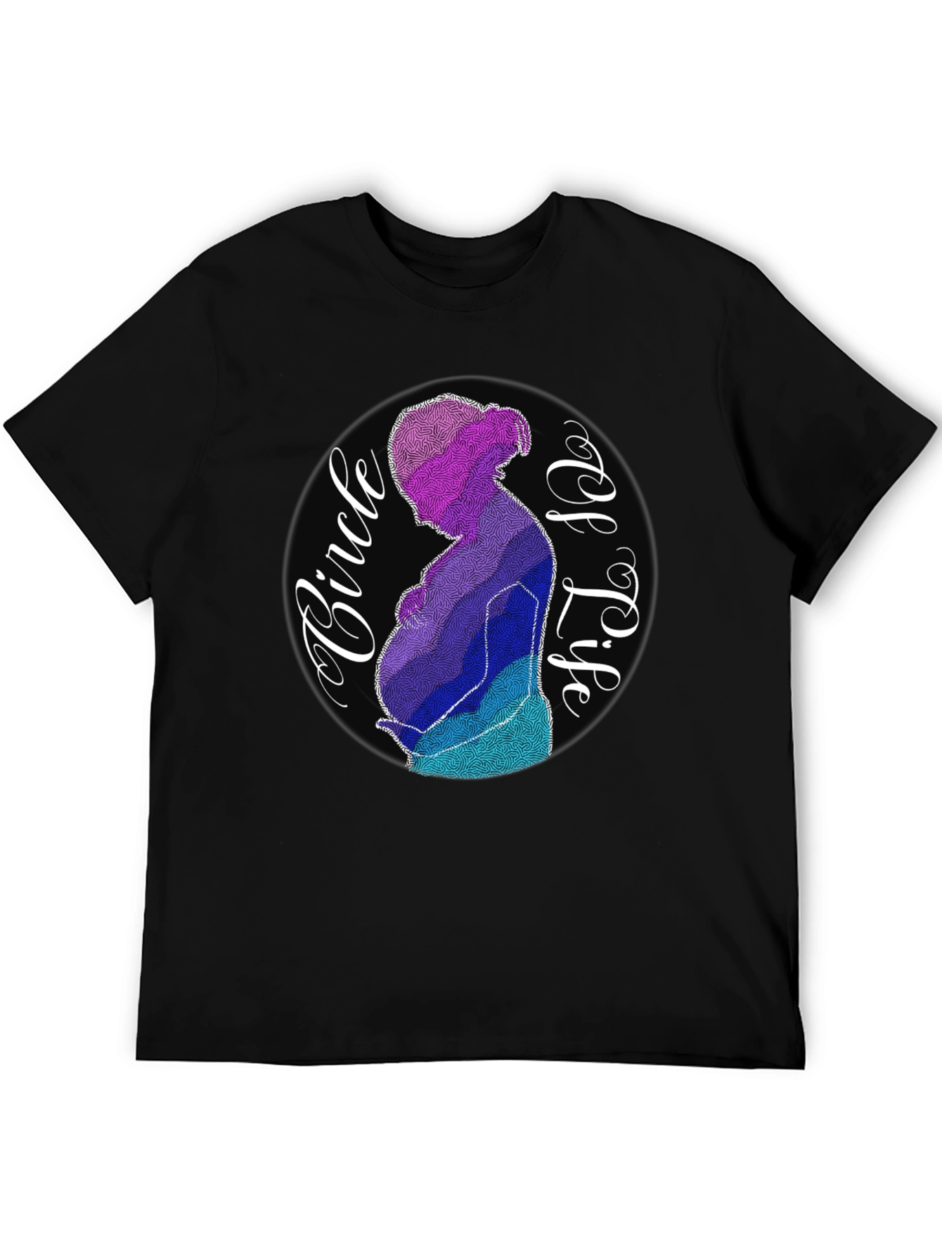 Circle of Life Pregnancy Graphic Tee - Black
