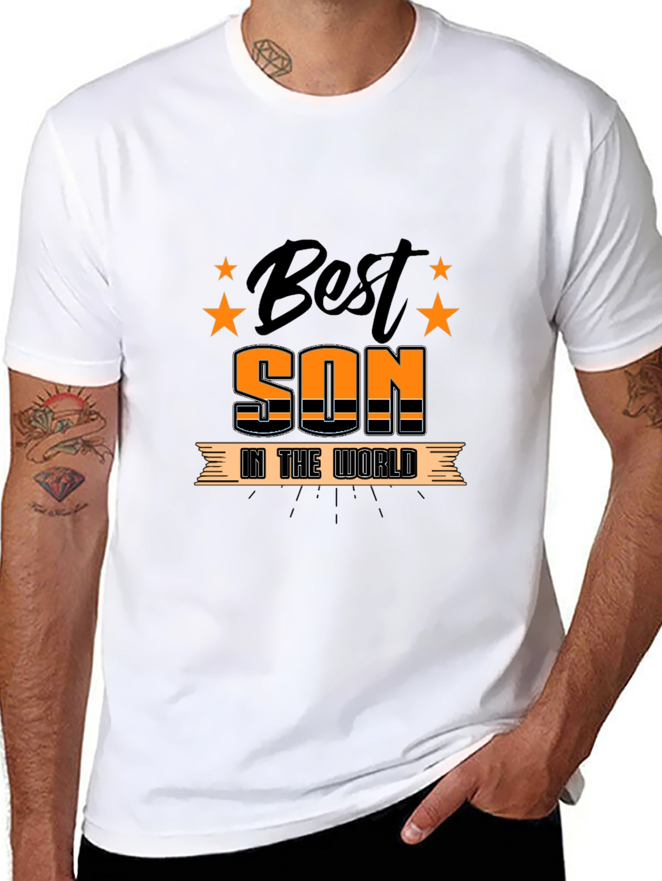 Best Son In The World Black Graphic Tee