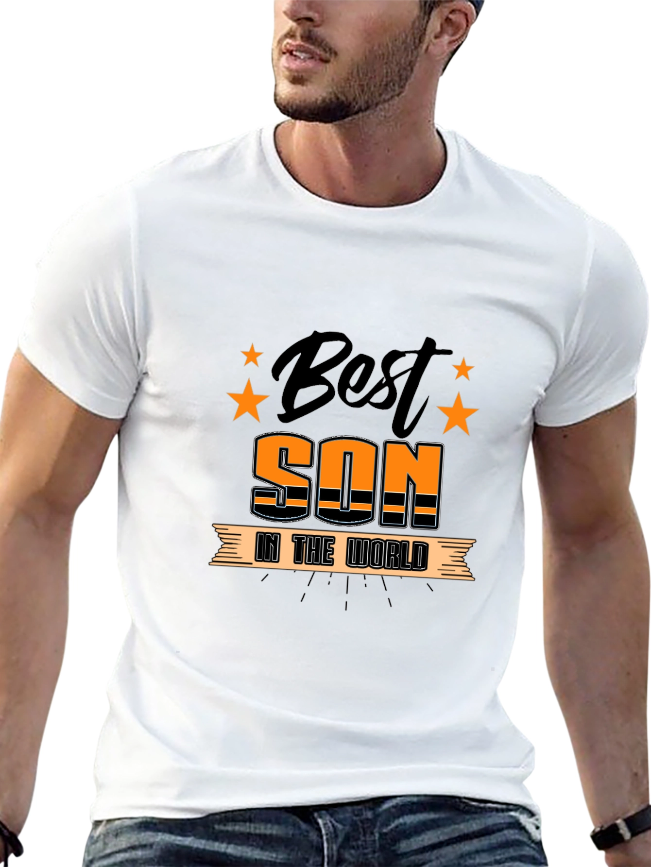 Best Son In The World Black Graphic Tee