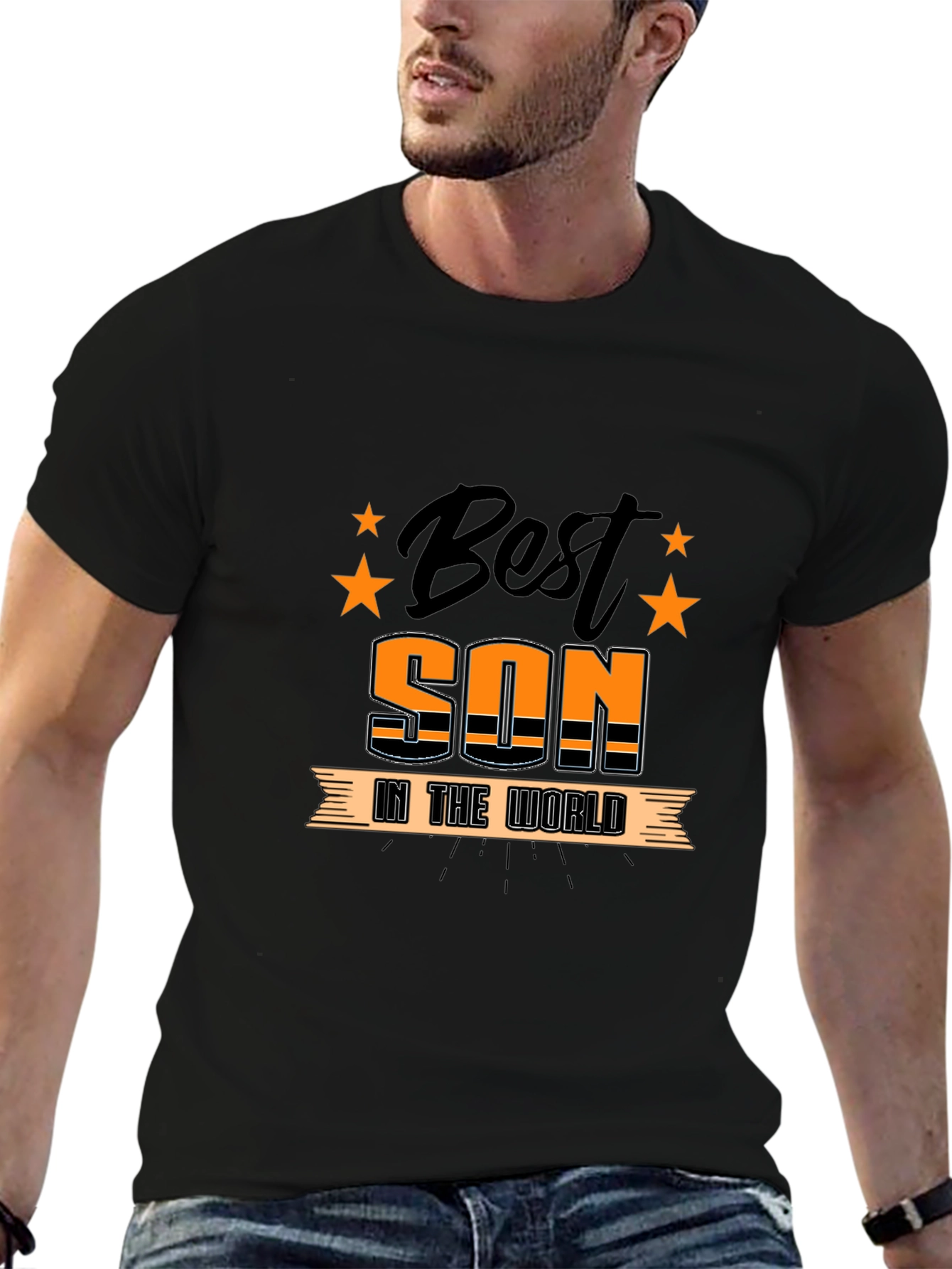 Best Son In The World Black Graphic Tee