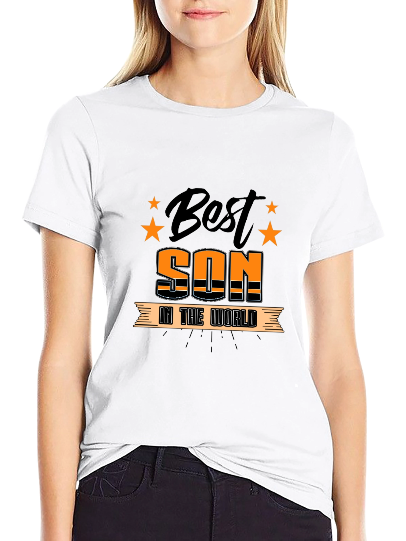 Best Son In The World Black Graphic Tee