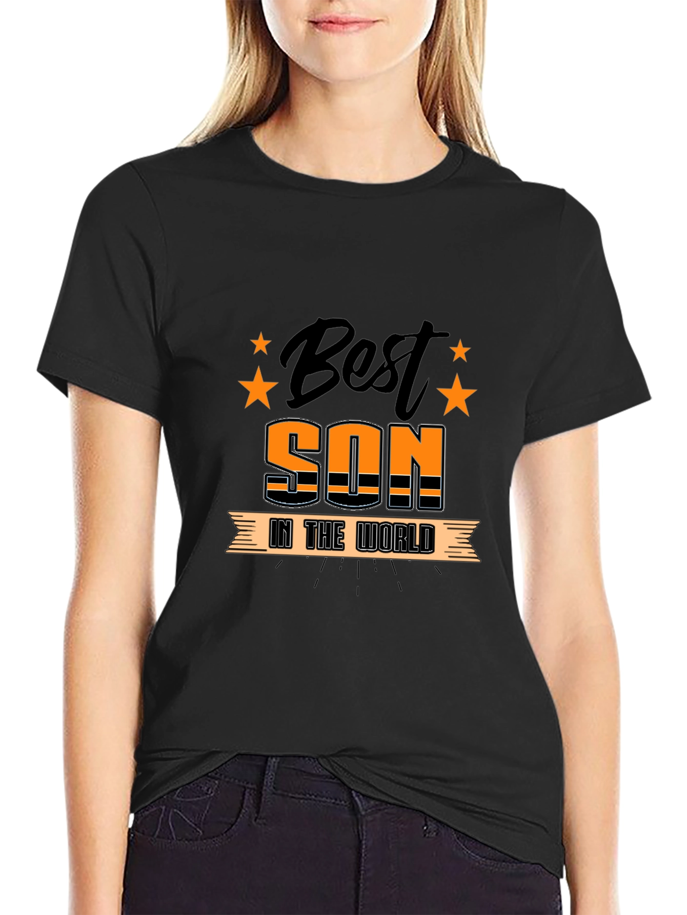 Best Son In The World Black Graphic Tee