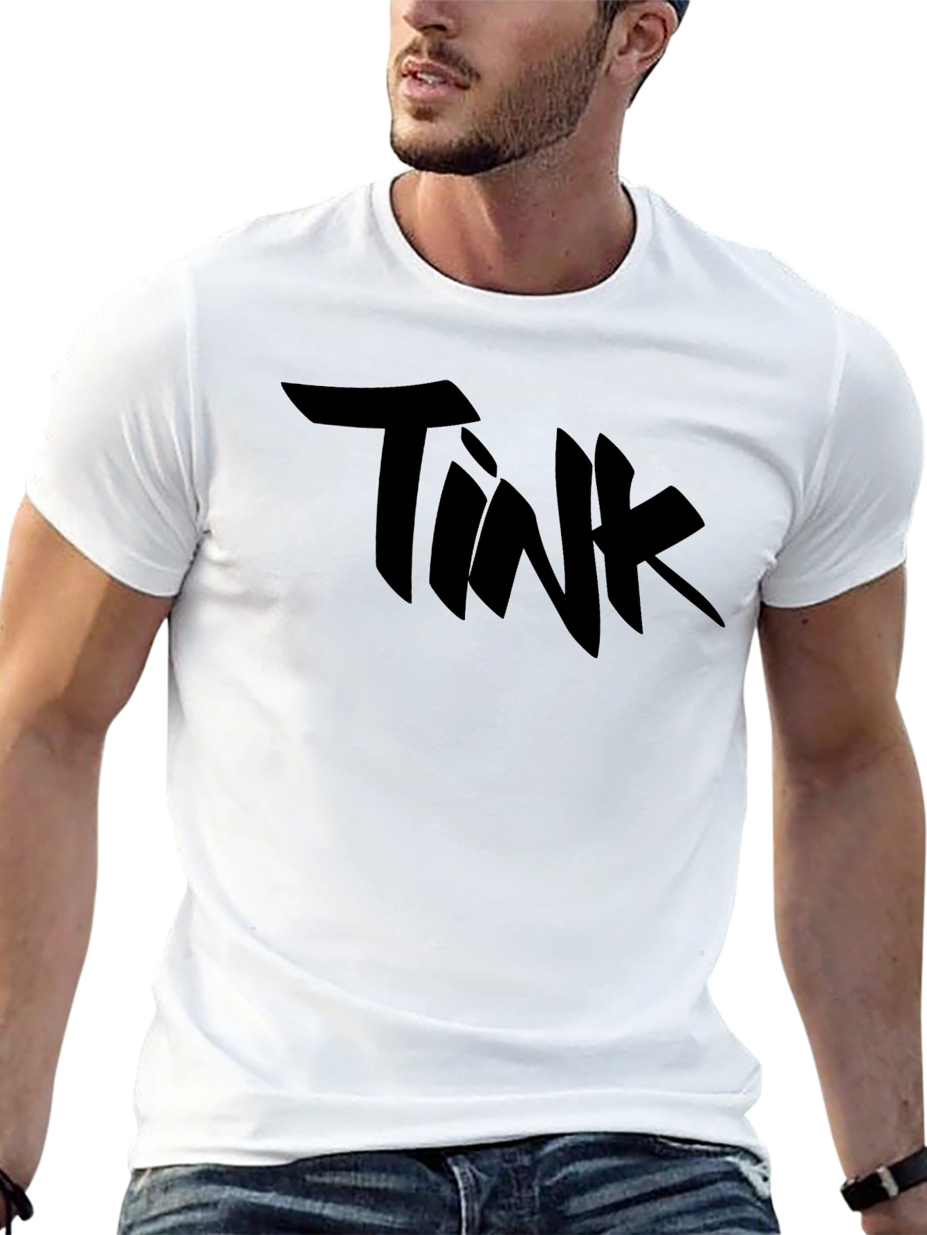 TINK Graphic Tee - Black Cotton Blend T-Shirt