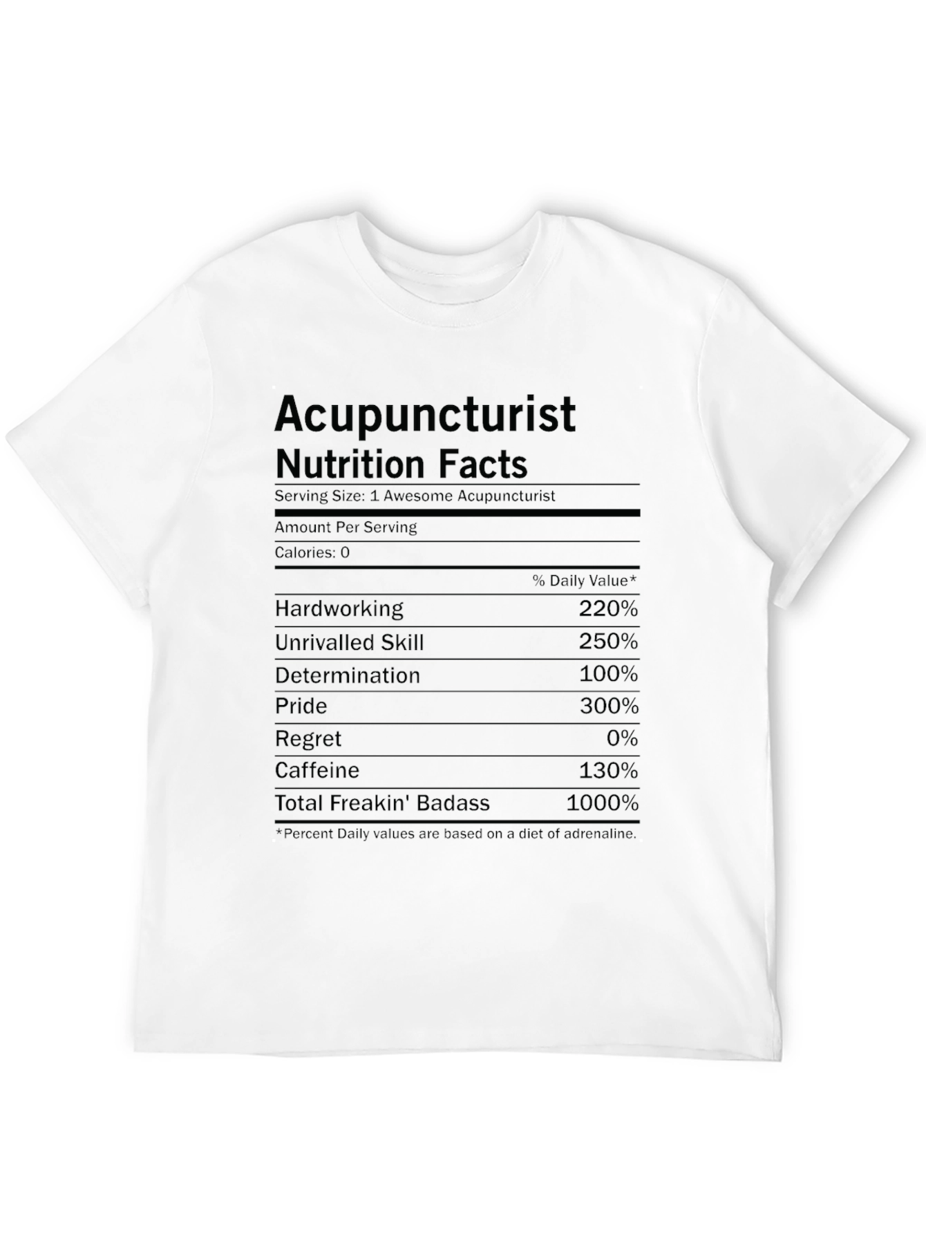 Acupuncturist Nutrition Facts T-Shirt