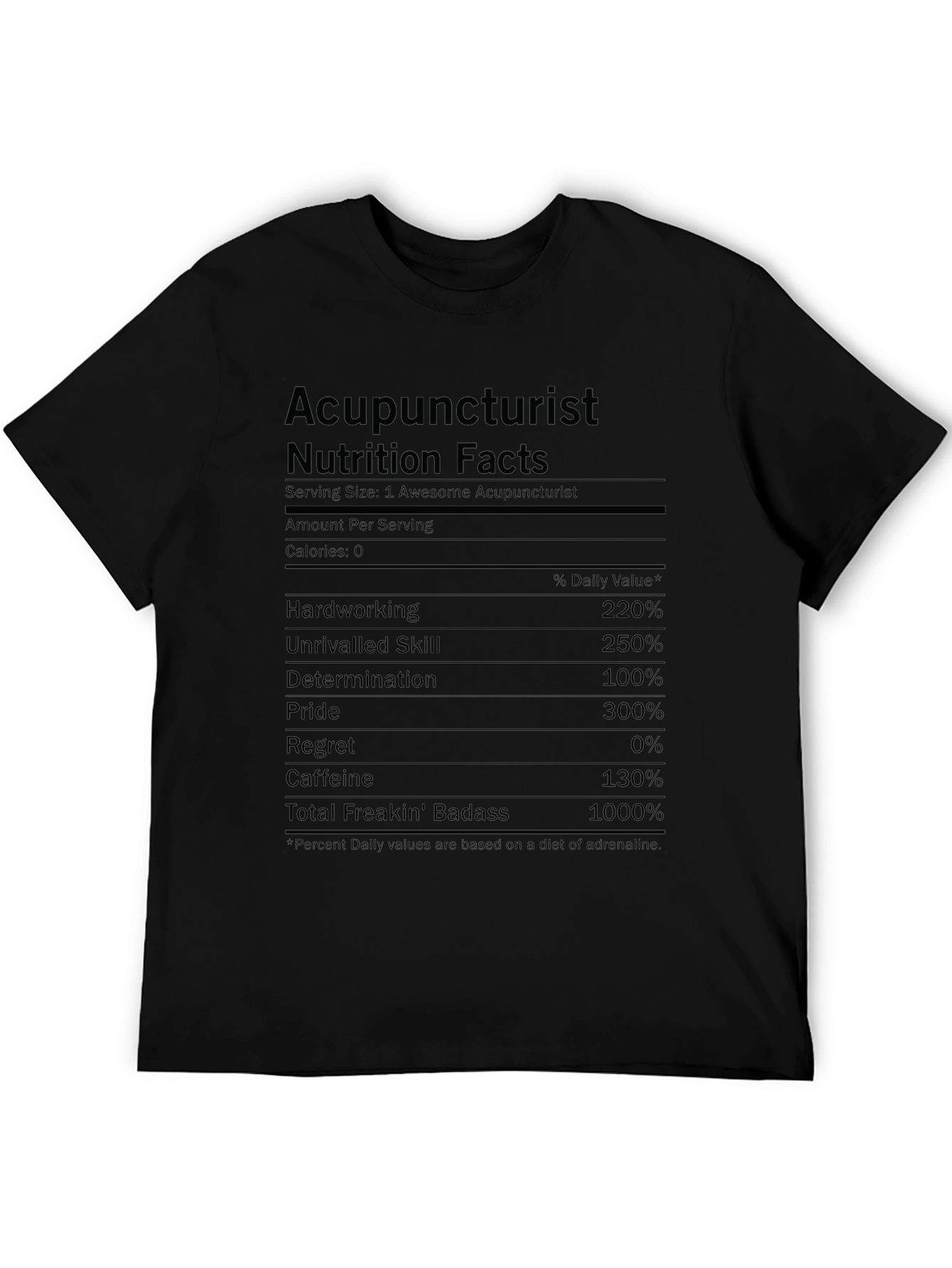 Acupuncturist Nutrition Facts T-Shirt