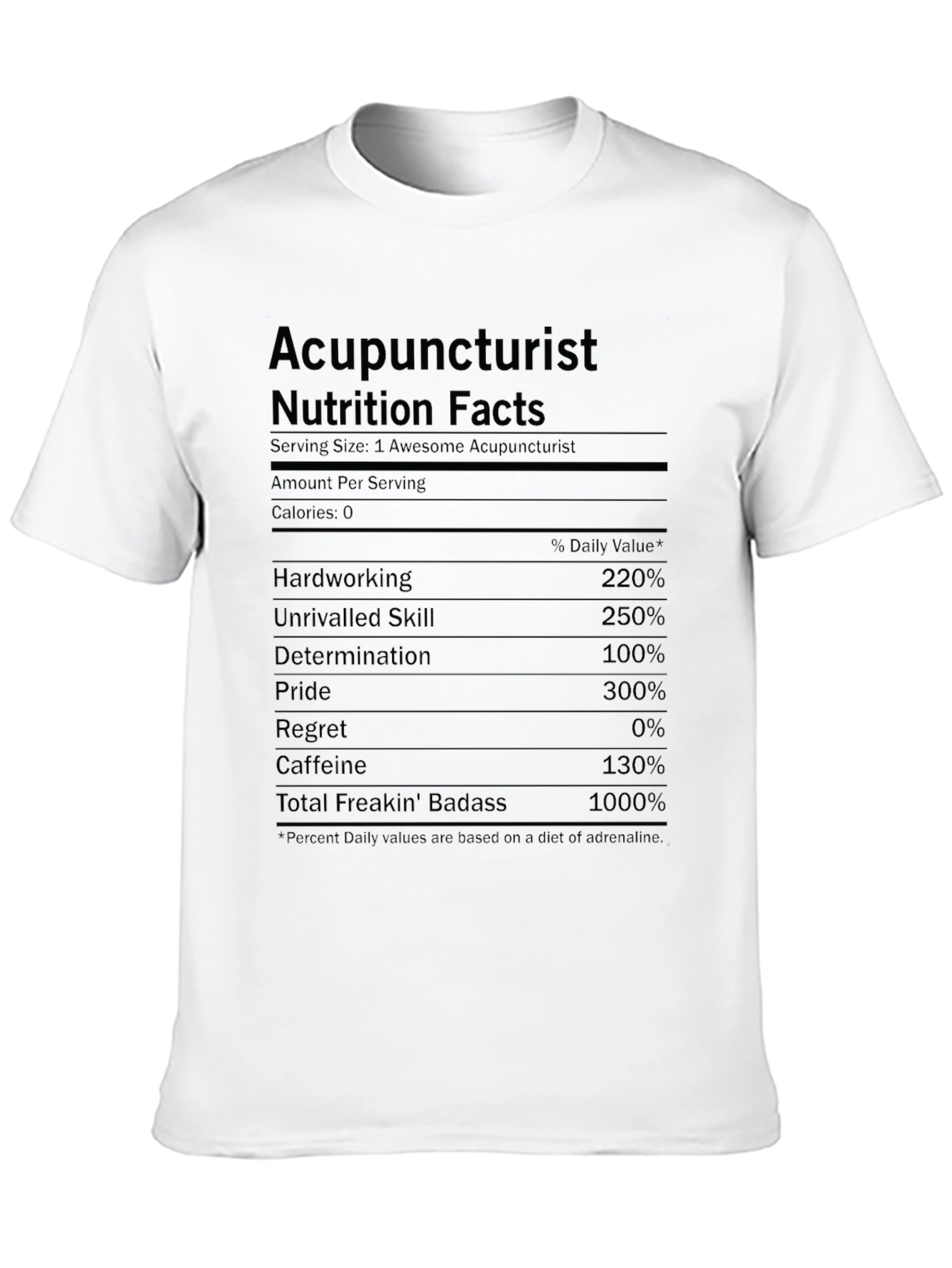 Acupuncturist Nutrition Facts T-Shirt
