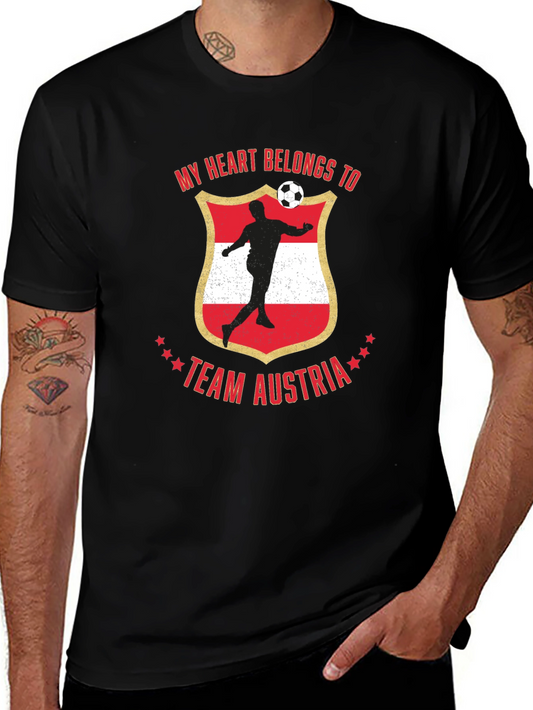 Austria Soccer T-Shirt: My Heart Belongs to Team Austria
